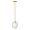 Designers Fountain Sky Fall 60 Watt 1-Light Brushed Gold Contemporary Pendant Light with Etched Fluted Glass Shade D311C-10P-BG - alternate 6